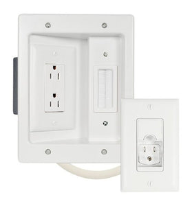 Legrand - In-Wall TV Power Kit - White - Model:HT2202-WH-V1