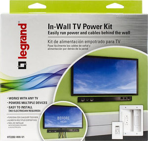 Legrand - In-Wall TV Power Kit - White - Model:HT2202-WH-V1