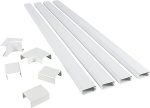 Legrand - CordMate III Cord Cover Kit - White - Model:WMC332